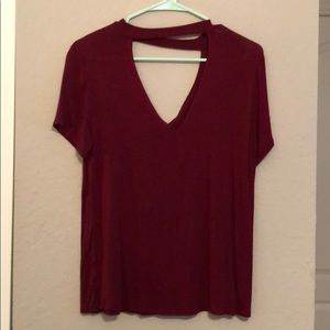 Red V-Neck Tee